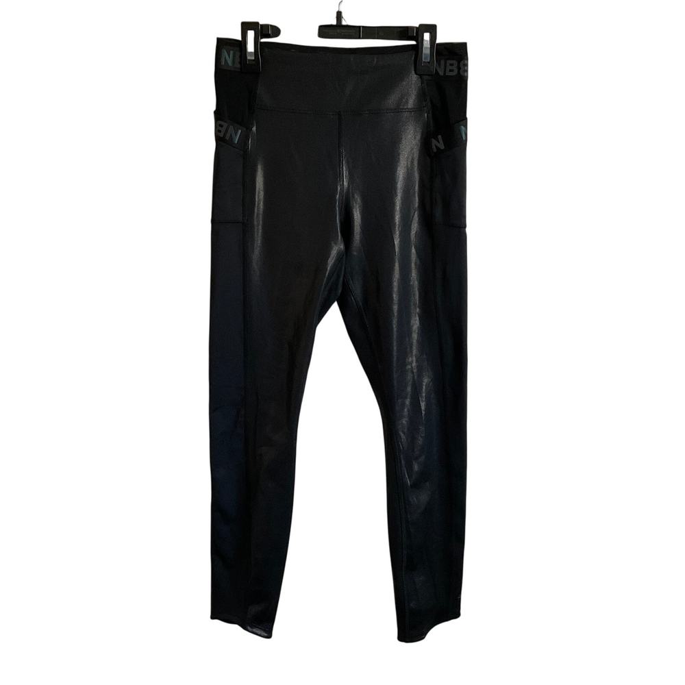 New Balance Q Speed Shape Shield 7/8 Tight - Shiny Black - Size Small